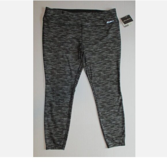 Eddie Bauer Motion Leggings Moisture Wicking Pants Gray & White 2XL NWT XXL 2X - Picture 1 of 6